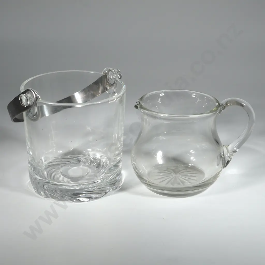 Glass Ice Bucket & Milk Jug. Image 1++