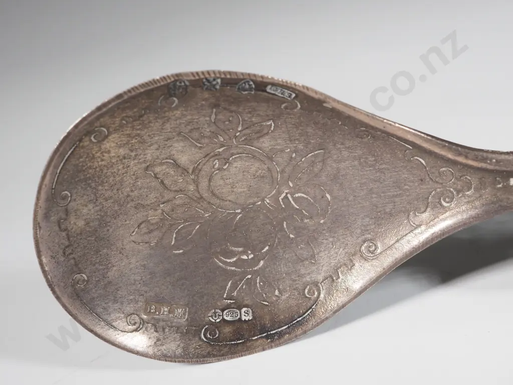 Adam & Eve Tea Caddy Spoon,  Sterling Silver English Chester Import Marks. B Muller & Sons Image 1++