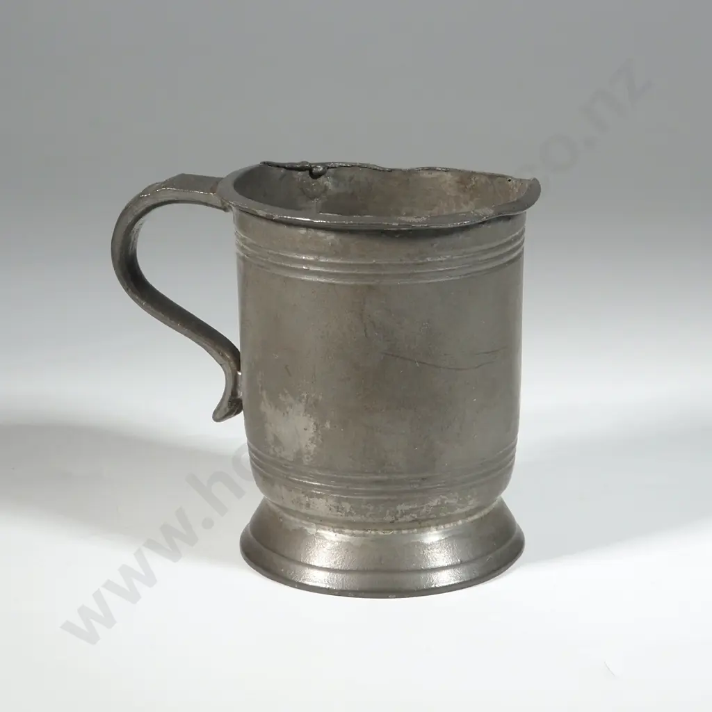 Antique Pewter Tankard. Image 1++