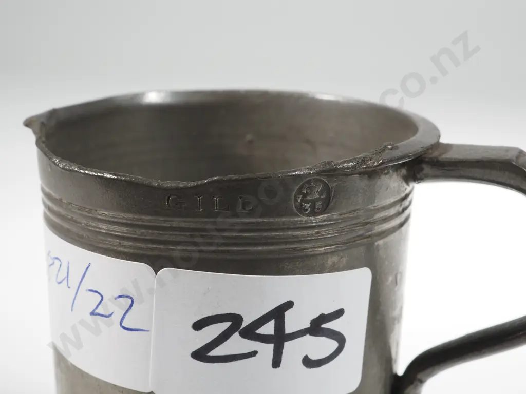 Antique Pewter Tankard. Image 1++
