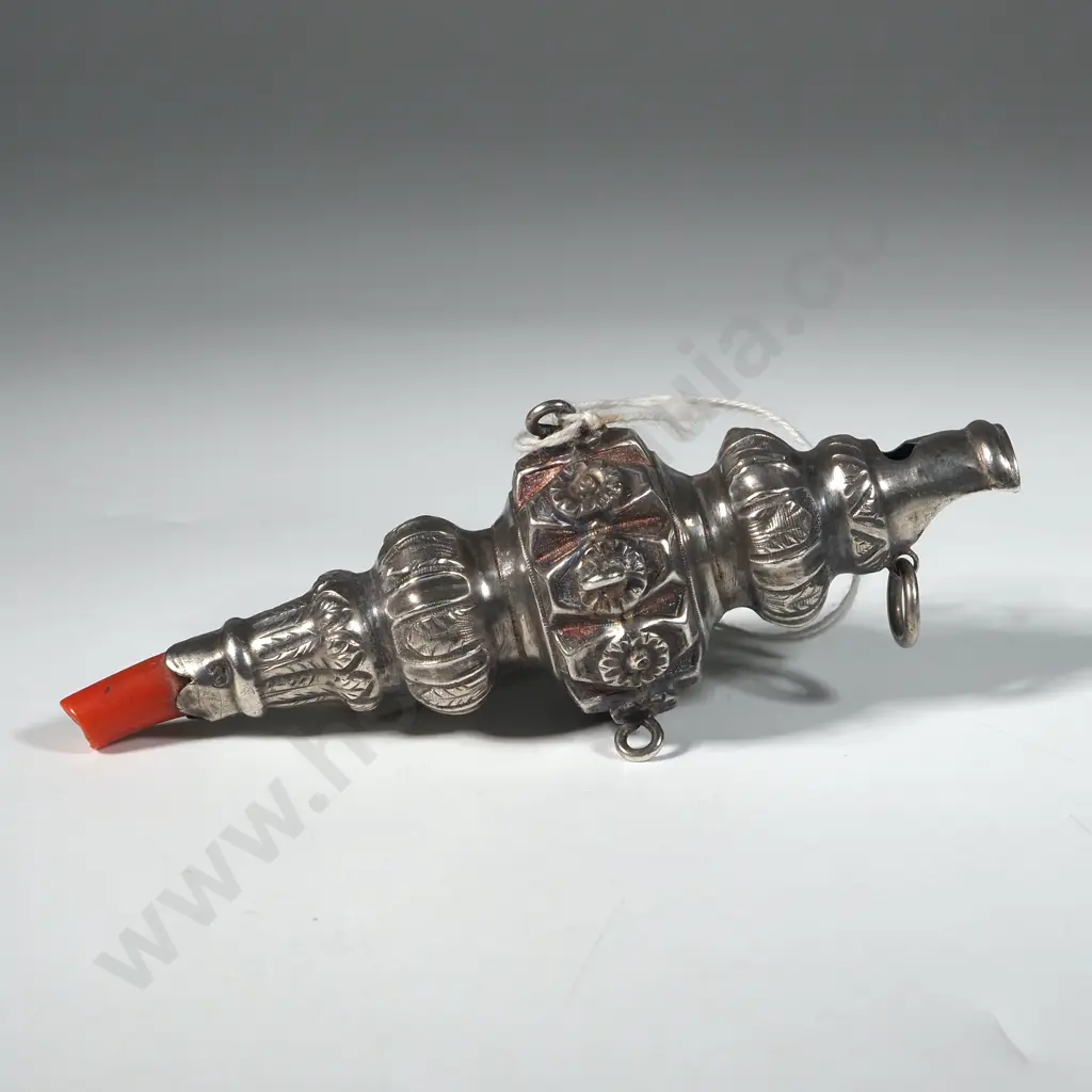 Victoria Sterling Silver Baby's Rattle. A/F Image 1++