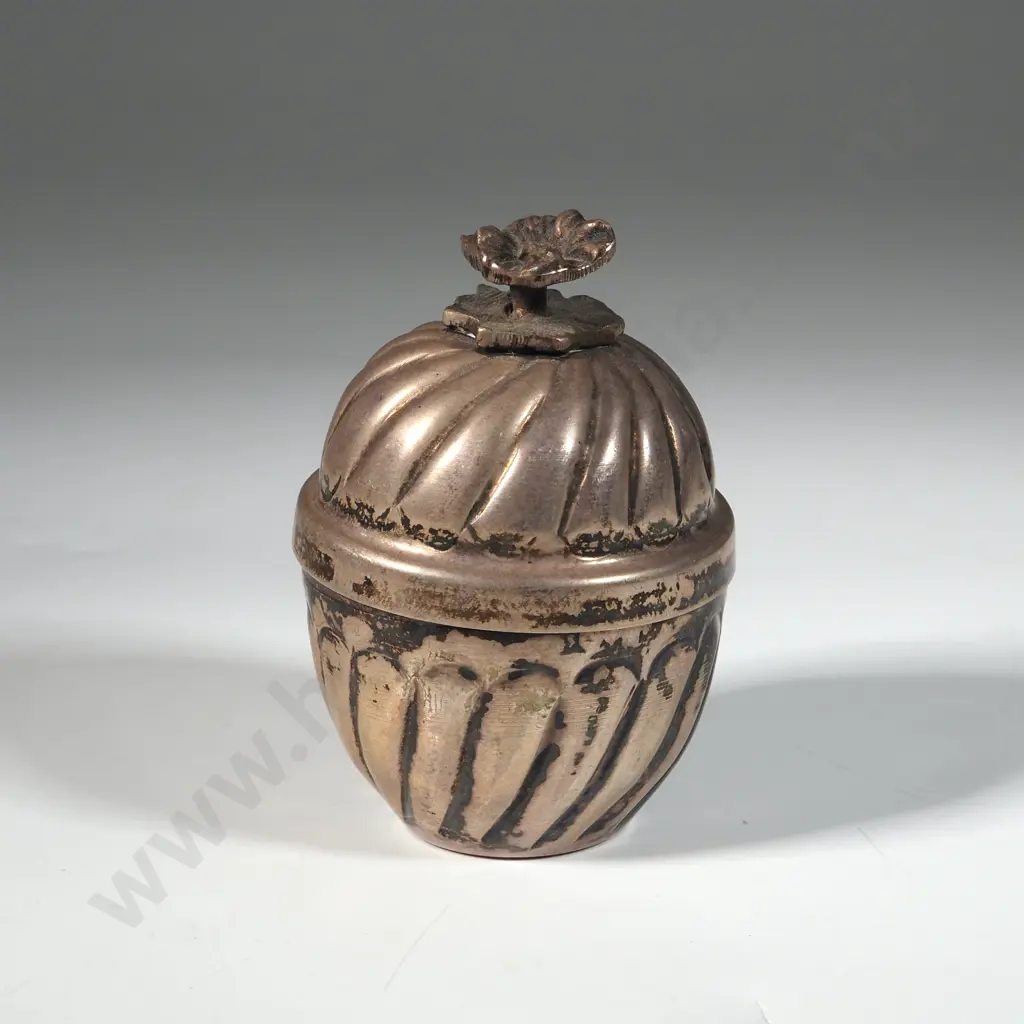 Mid-Century Handwrought Belgium 900 Silver Rose Topped Box. Image 1++