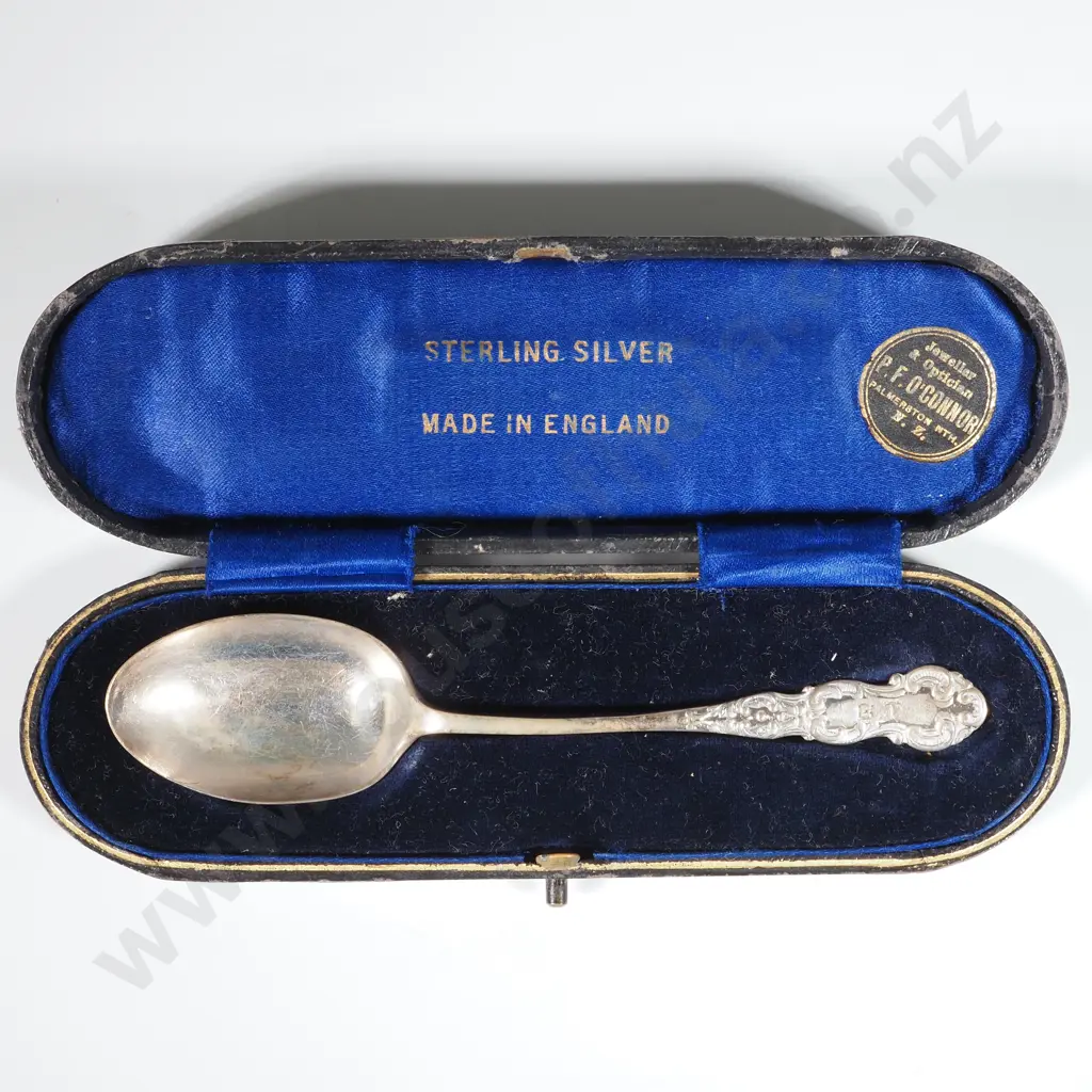 Boxed Sterling Silver Christening Spoon. Image 1++