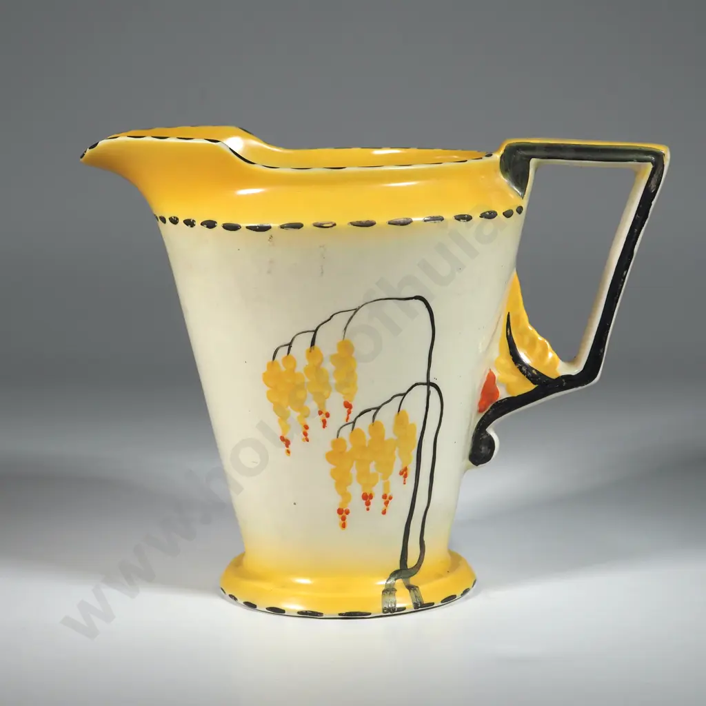 Art Deco Sunshine Yellow Burleighware Jug. Image 1++