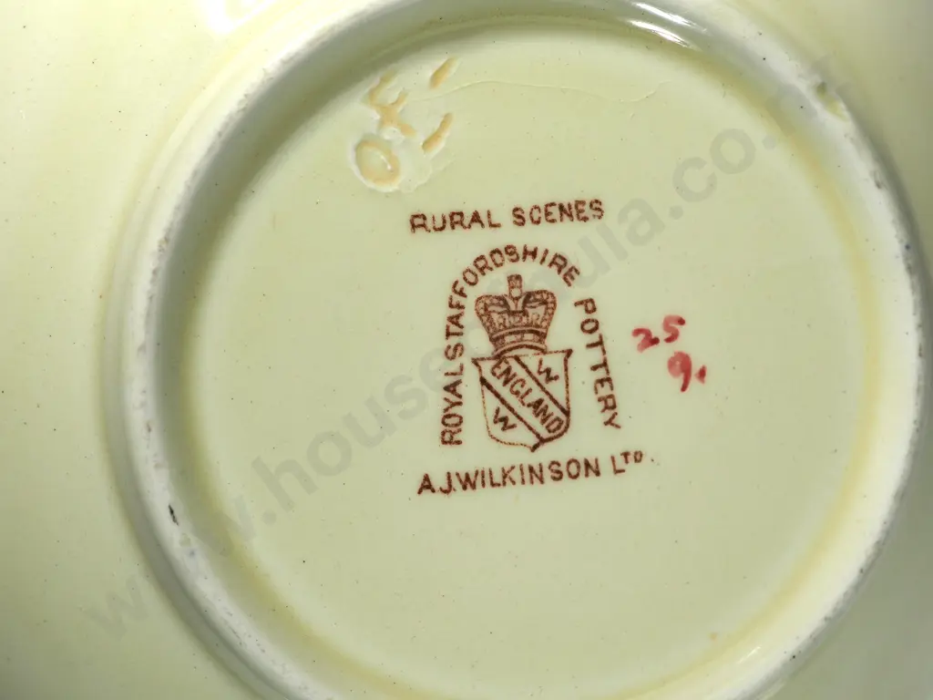 Vintage Royal Staffordshire Bowl - Rural Scenes Pattern in Biarritz Shape,  & a Vintage Staffordshire Toby Jug. Image 1++