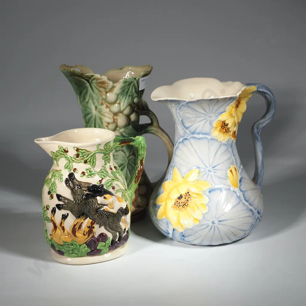 3 Ornate Vintage Jugs. Image 1++