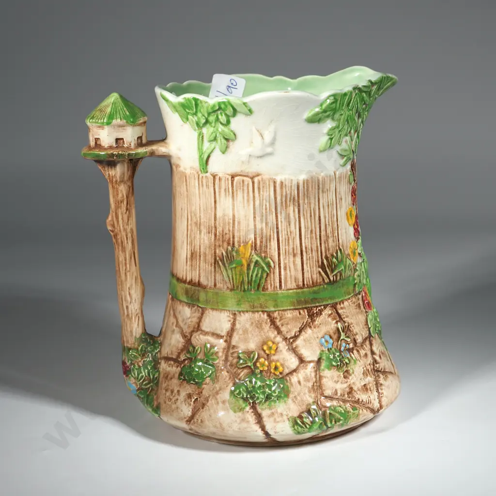 Falconware Hand-Painted Decorative Jug w Garden Scene. Image 1++