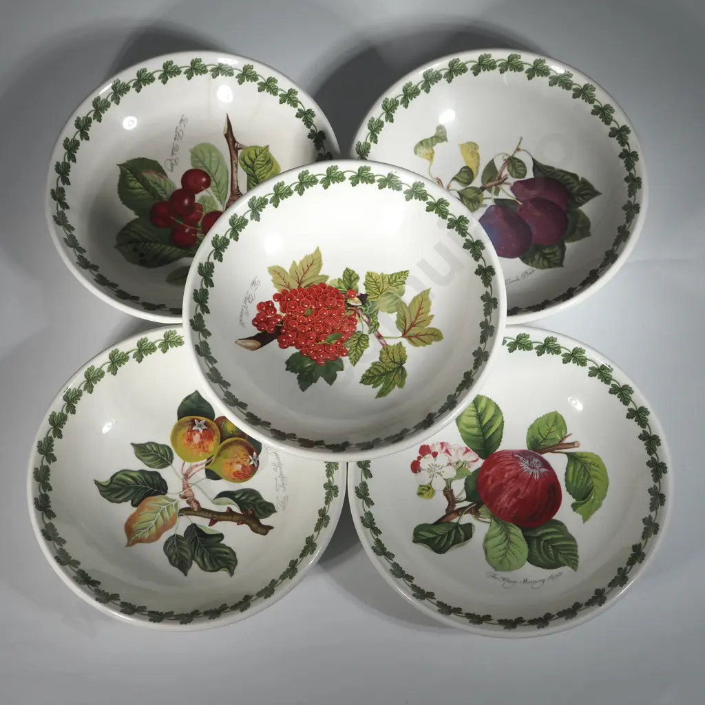 Five Portmeirion Pomana Pasta Bowls. Image 1++