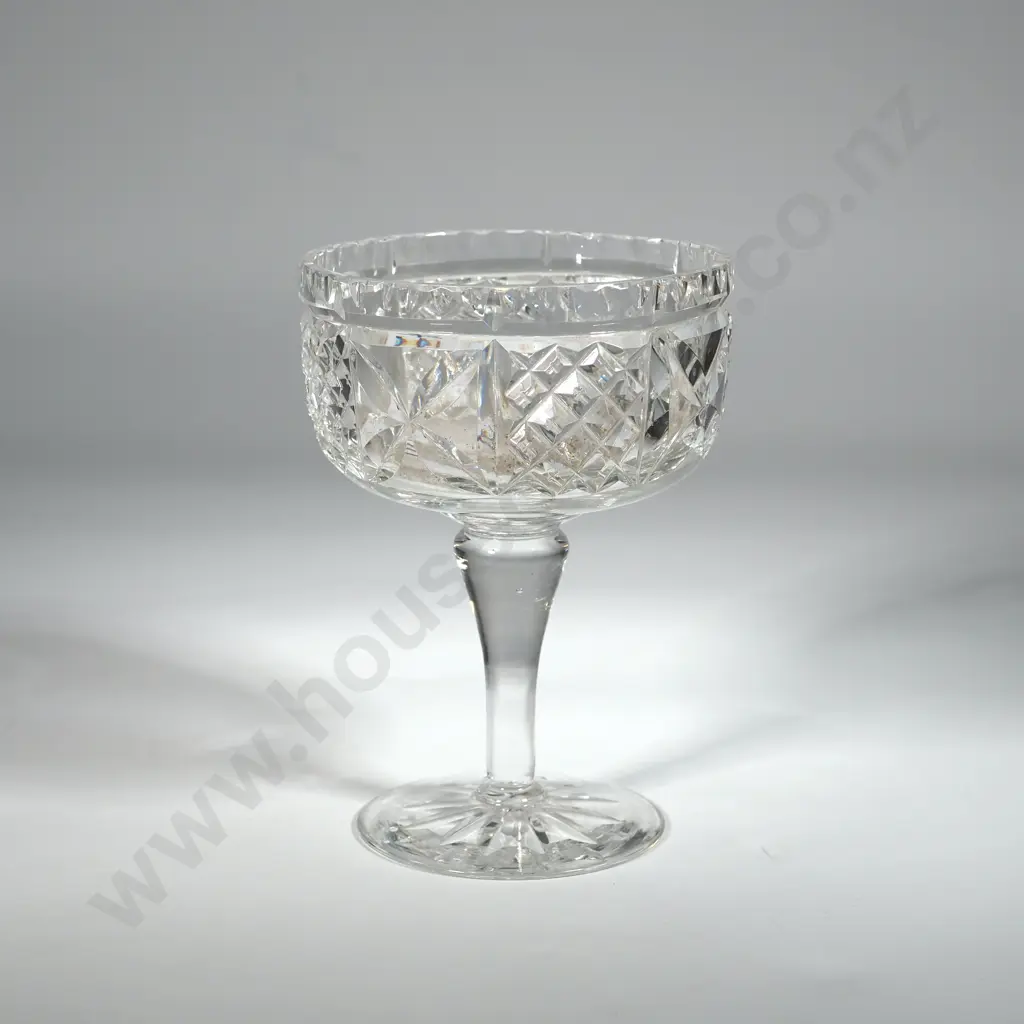 Vintage Cut Crystal Champagne Goblet. Image 1++