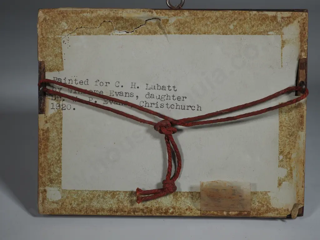 Winsome Evans. Camel w Rider. Framed Miniature Watercolour. Image 1++