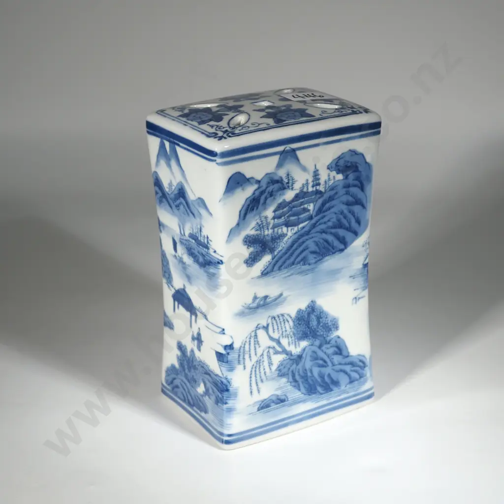 Chinese Blue & White Porcelain Pillow. Image 1++