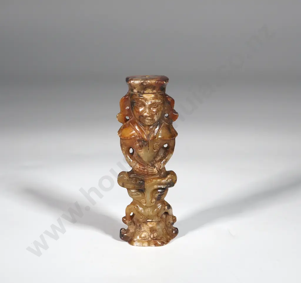 Detailed Jade Carved Sun God Figure. Image 1++