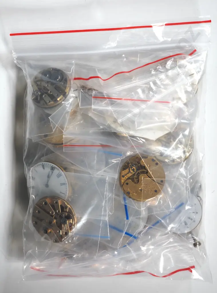 Assorted Lot of Pocket Watch Movements. Image 1++
