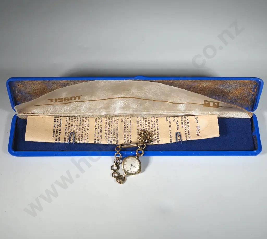 Vintage Rolled Gold Tissot Ladies Wristwatch w Original Case & Documents Incl Care Instructions. Image 1++