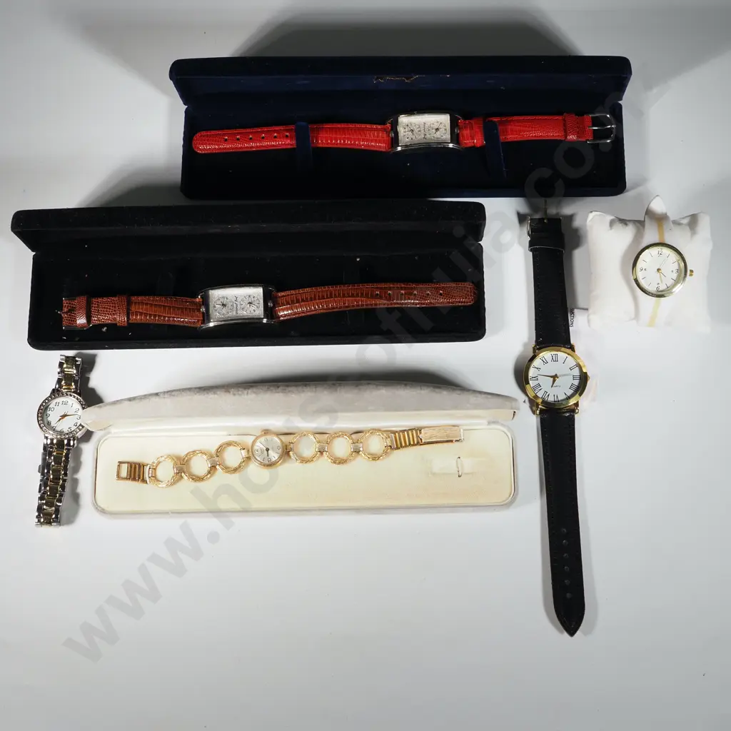 A Lot of Six  Boxed Ladies Wristwatches incl Two Universal Dual Dial Watches. Image 1++