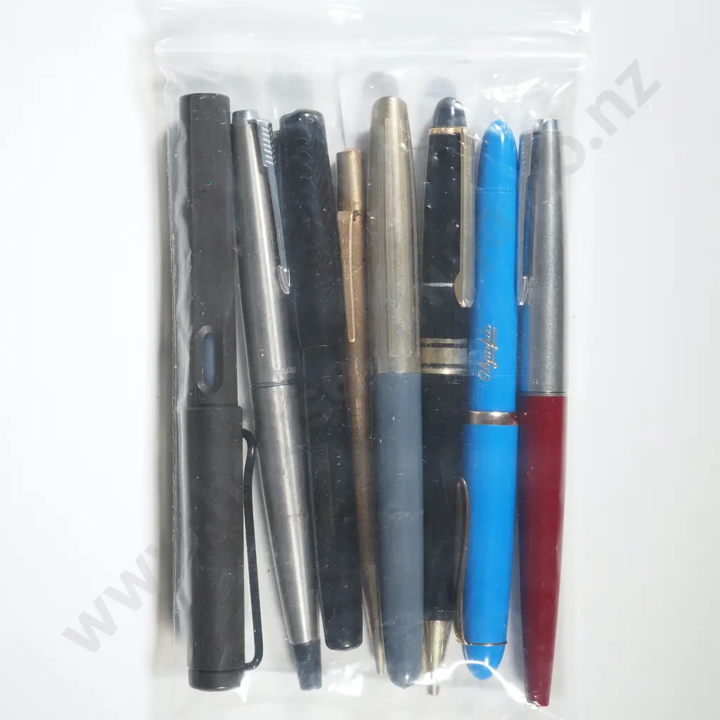 Lot of Seven Fountain Pens & a Propelling Pencil. Image 1++