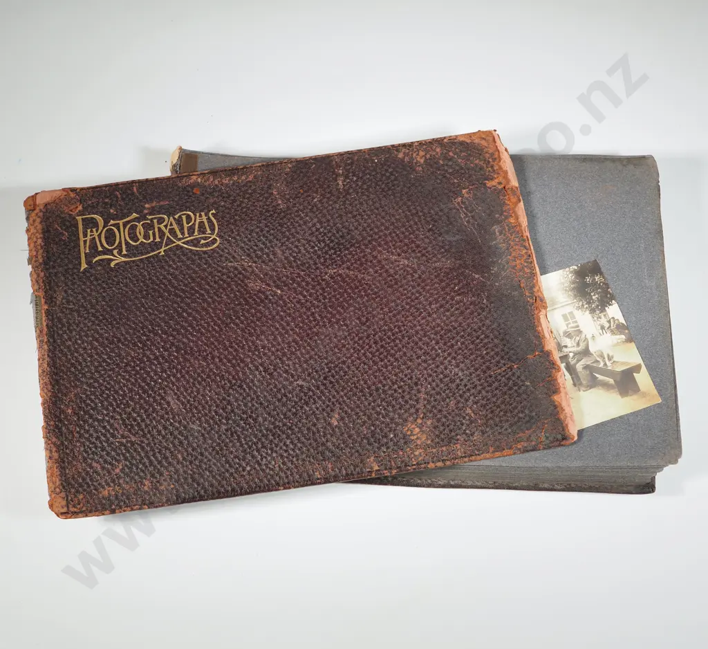 Antique American Photograph Album w Some Photos. Image 1++