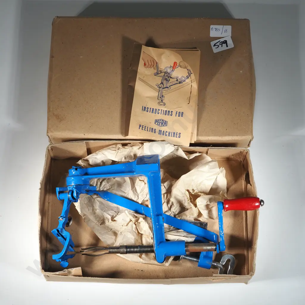 Vintage PEFRA Peeling Machine - As New w Instructions. Image 1++