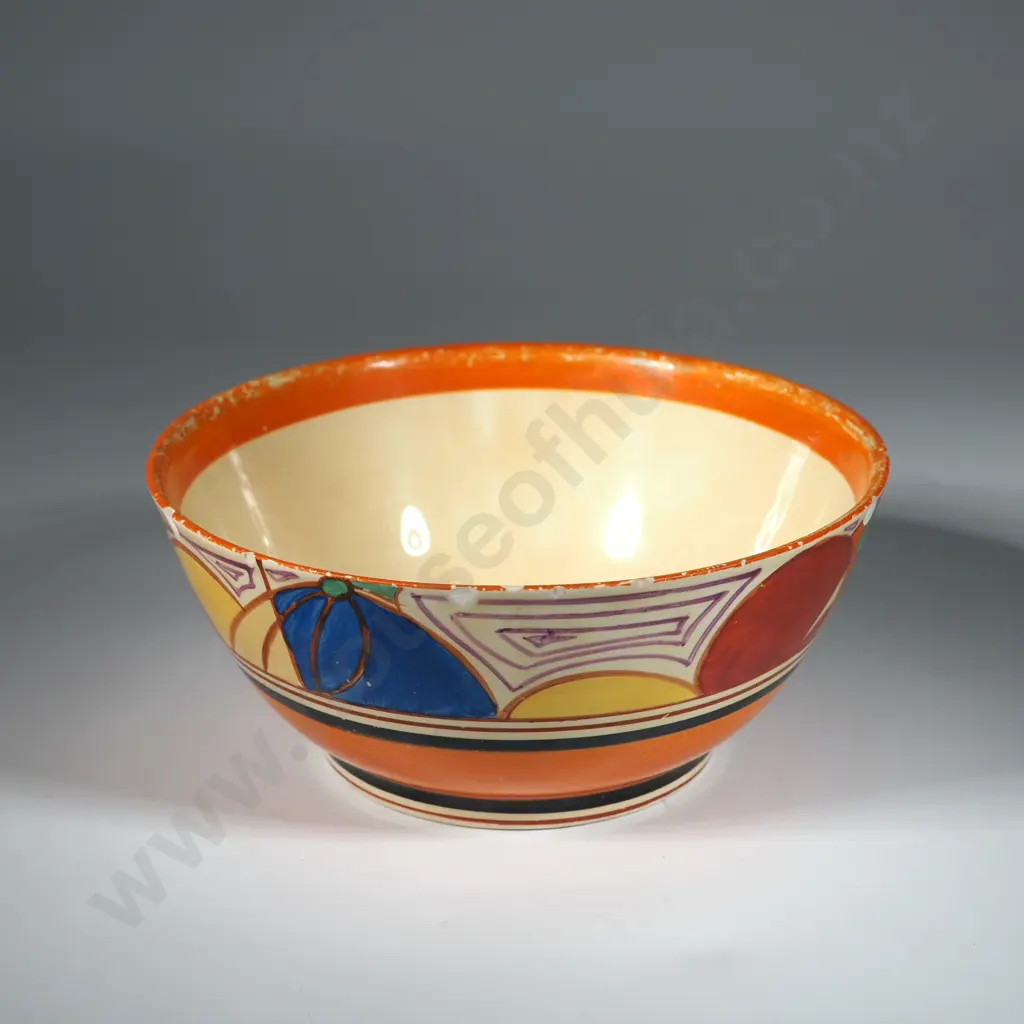 Clarice Cliff "Fantastique" Bowl A/F Many Chips on the Rim  Image 1++