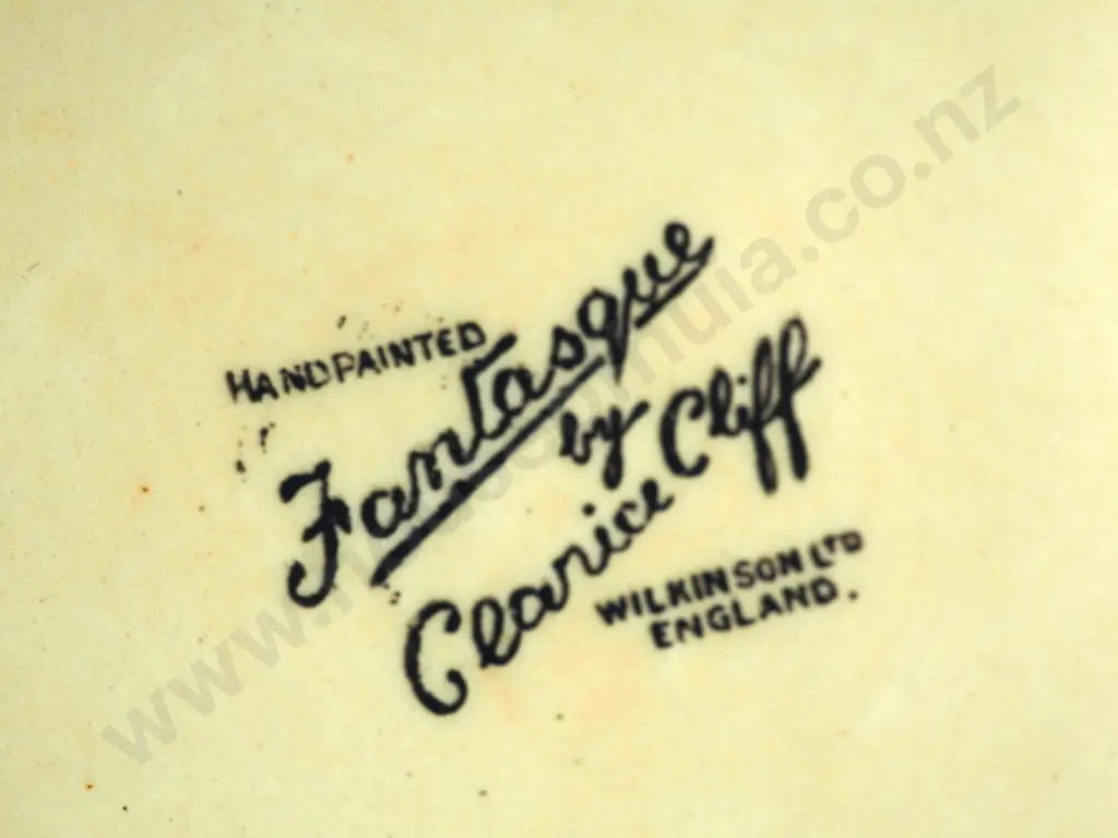 Clarice Cliff "Fantastique" Bowl A/F Many Chips on the Rim  Image 1++