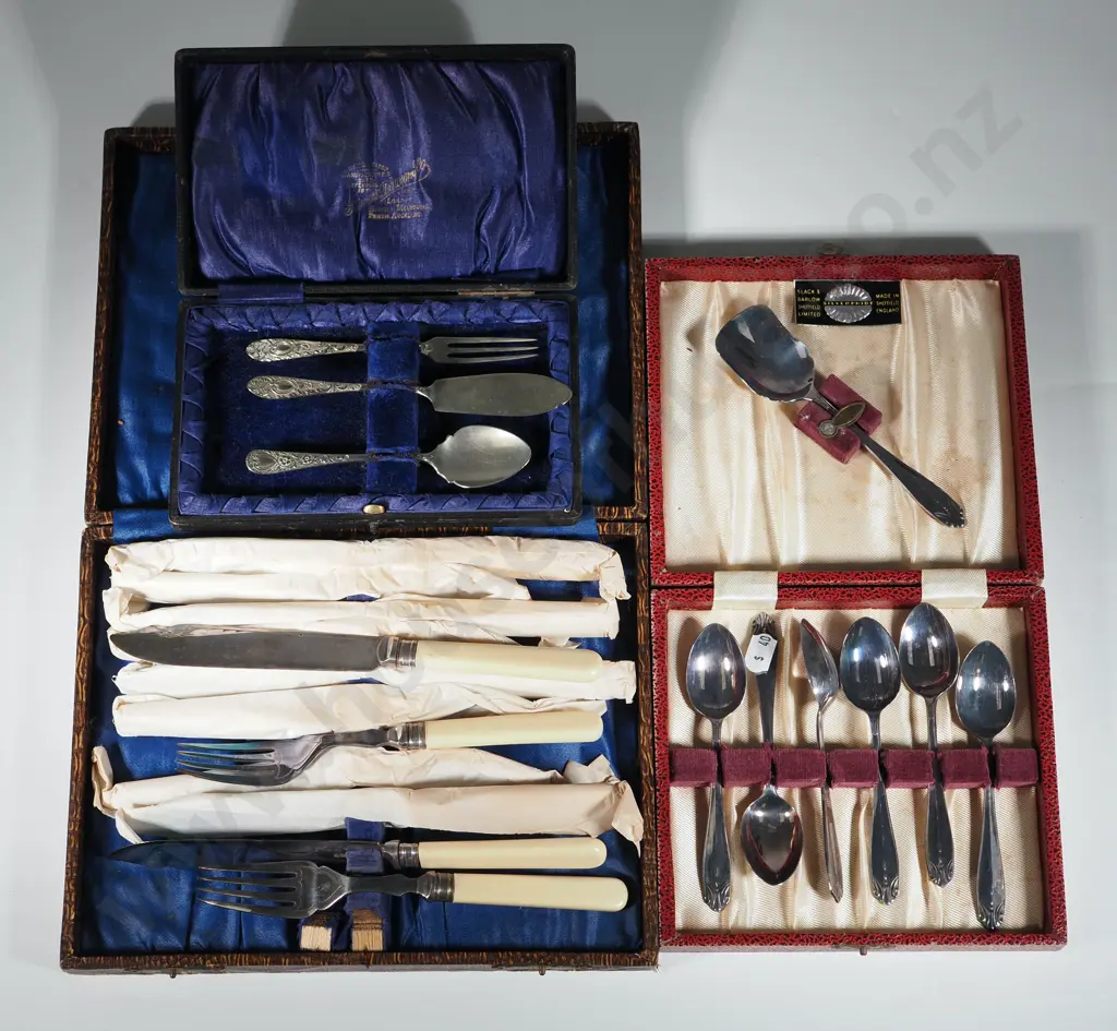 Three Assorted Box Sets of EP Cutlery. Image 1++