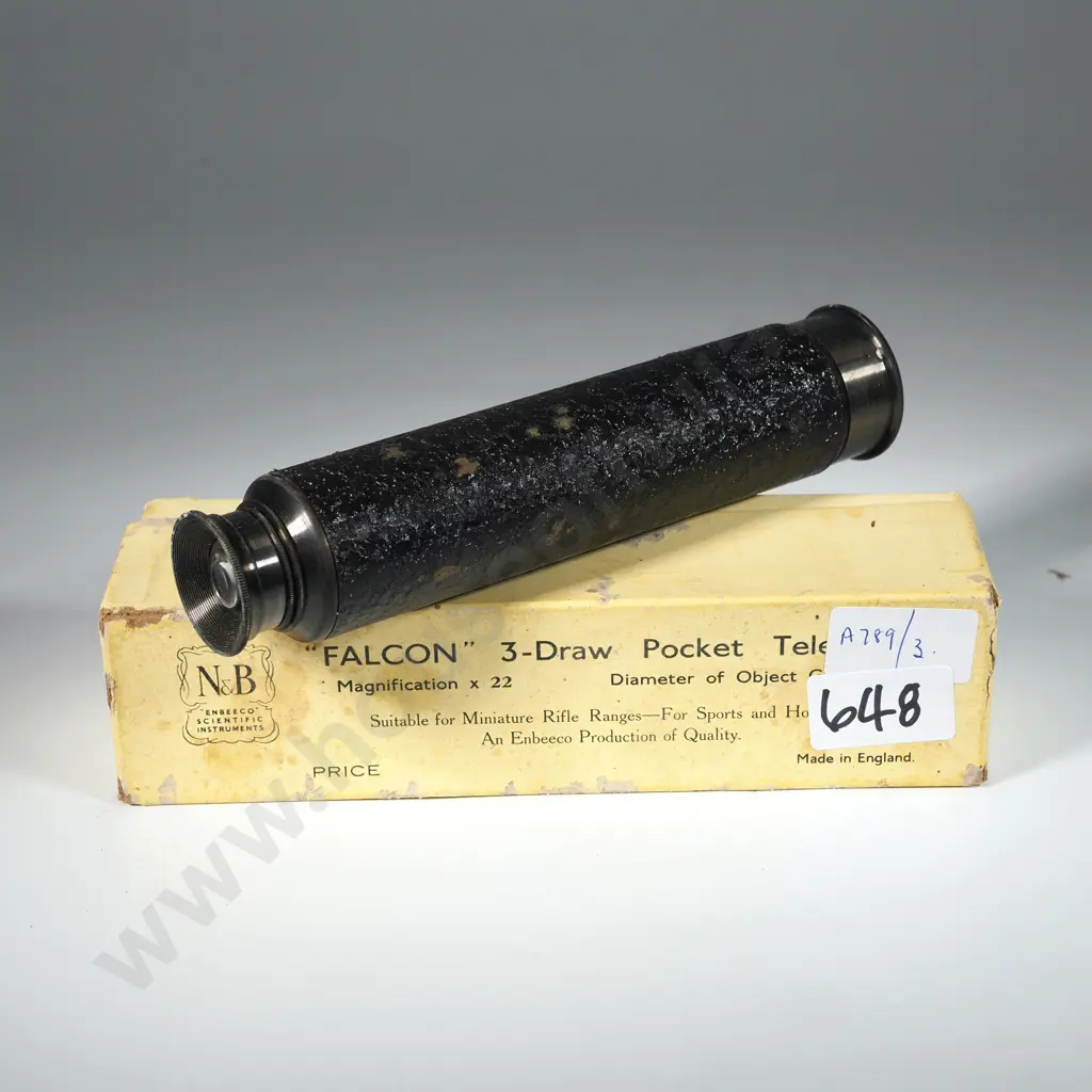Vintage Falcon Three Drawer Pocket Telescope. Original Box. Image 1++