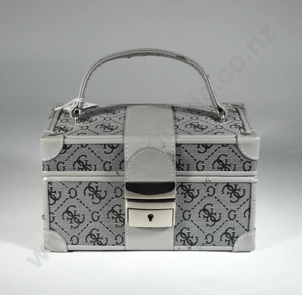 Cased Jewellery Box w Two Layers  Containing Assorted Lot of Costume Jewellery. Image 1++