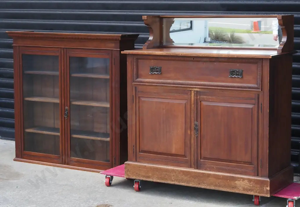 Antique Mahogany Bookcase/Bureau. Image 1++