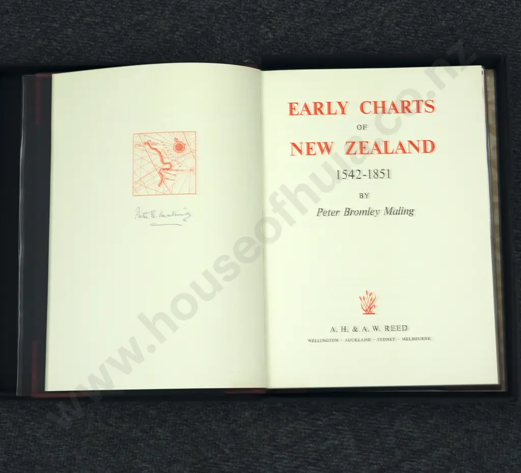 Early Charts of New Zealand, 1542-1851 Maling, Peter Bromley.Published by A.H. & A.W. Reed, Wellington, New Zealand,1969 Image 1++